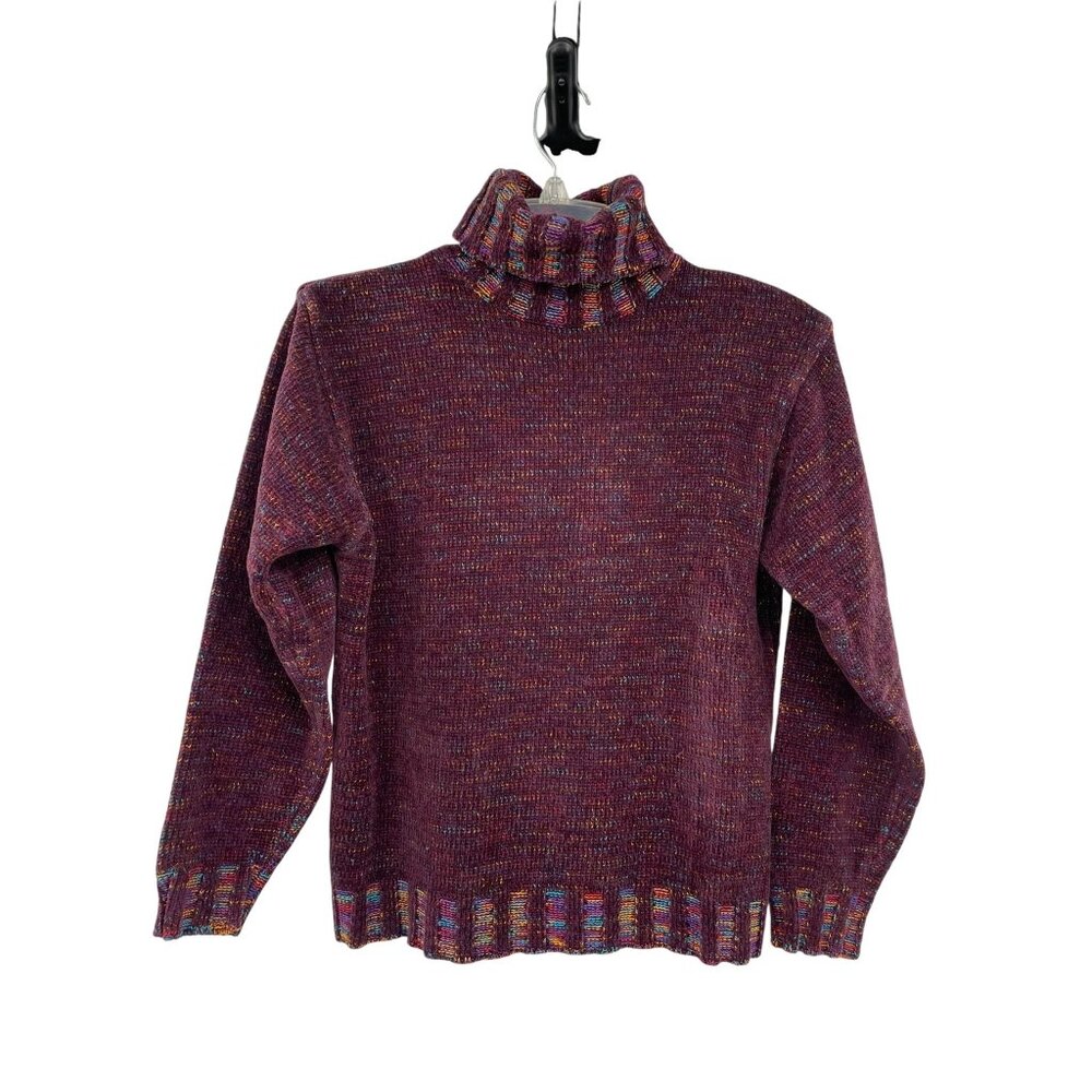 Vintage Sonoma Turtleneck Sweater Women’s Small S Multicolor Knit Acrylic Used
